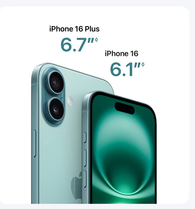 iPhone 16 and 16 Plus comp