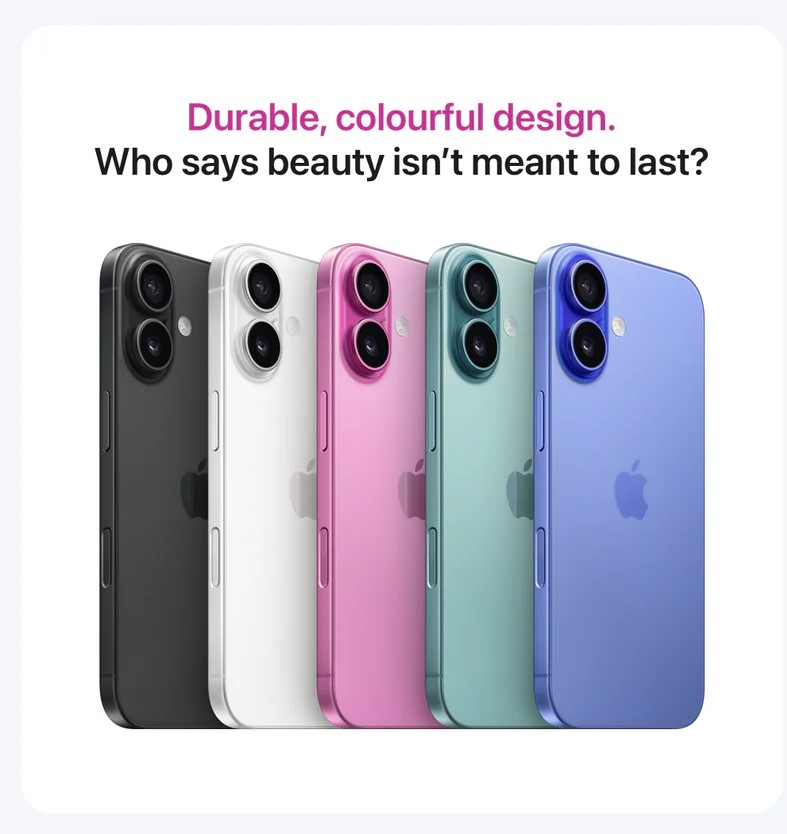 iPhone 16 ciolours